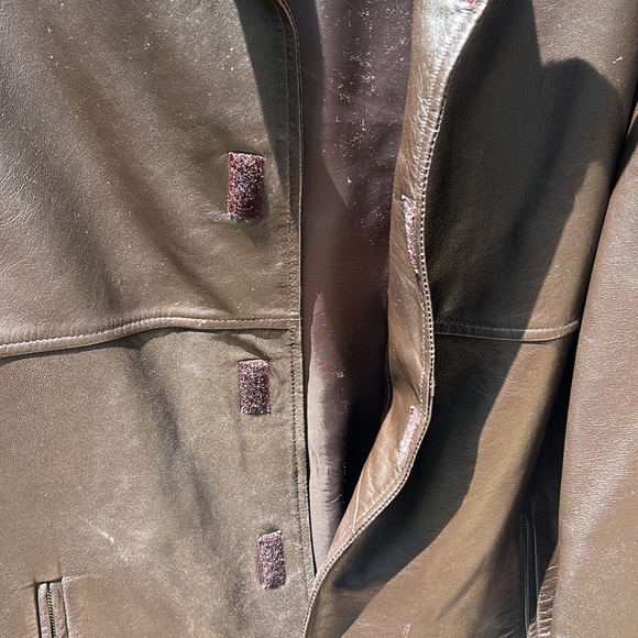 Vintage, Donald Pliner, bomber jacket glove, leather, Italian man size medium - Picture 5 of 9